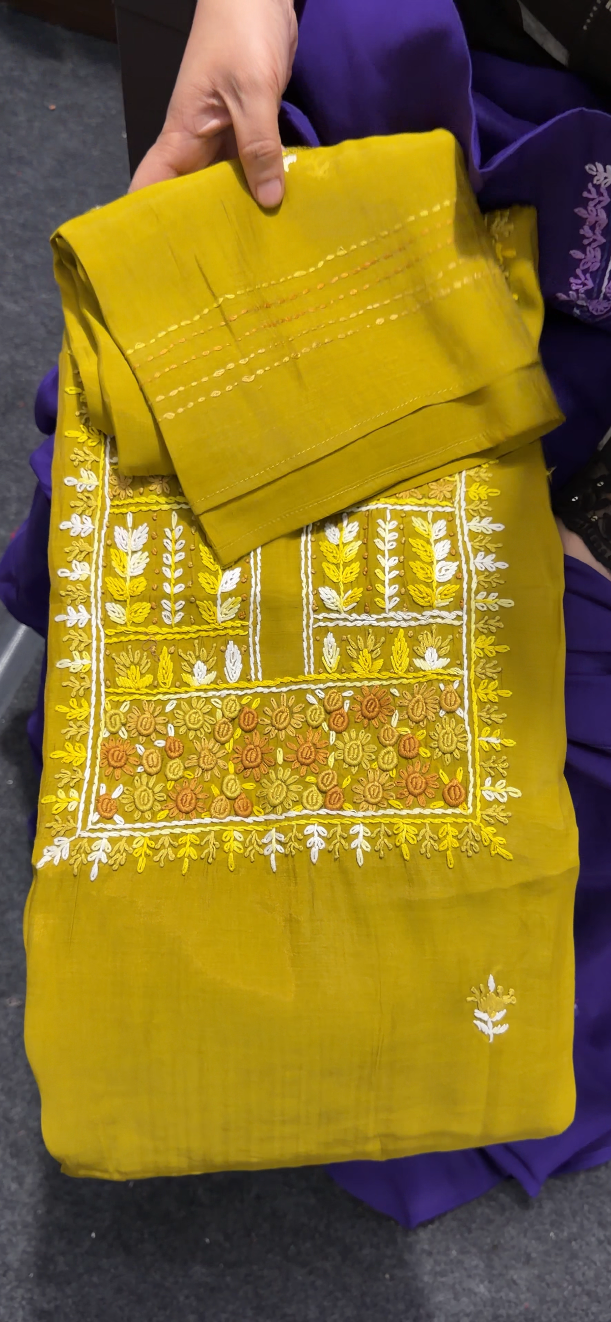 MALAI CHANDERI  UNSTITCHED SALWAR SUITS - IHA 36050