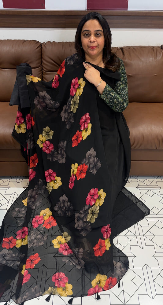 FAUX GEORGETTE UNSTITCHED SALWAR SUITS - IHA 27270
