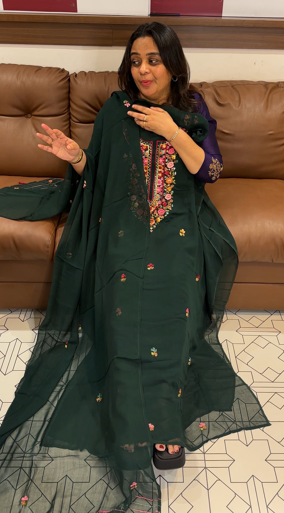 VISCOSE GEORGETTE UNSTITCHED SALWAR SUITS - IHA 27803