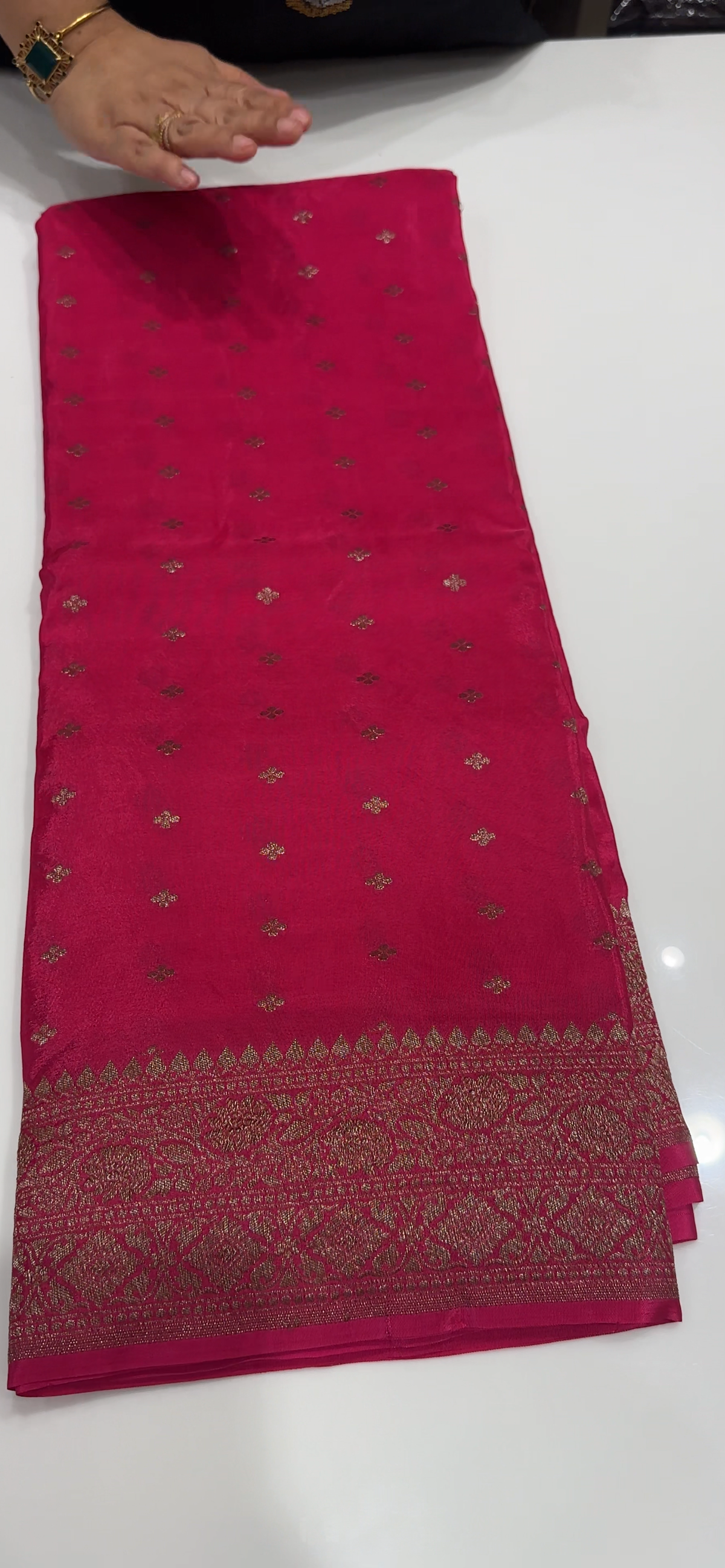 VISCOSE CRAPE SAREES - IHA 35493