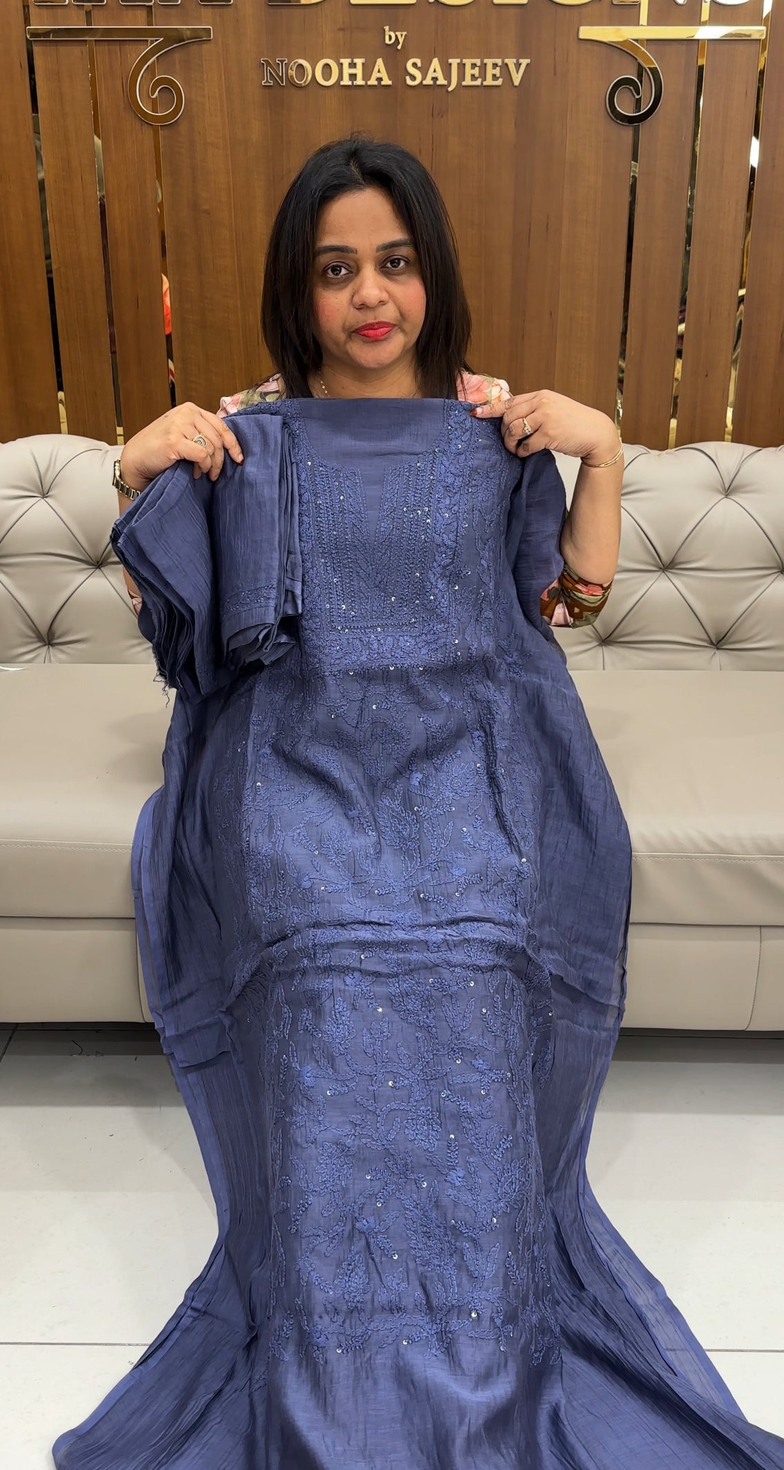 MUL CHANDERI UNSTITCHED SALWAR SUITS - IHA 25330