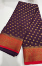 SEMI CRAPE SILK SAREE  - IHA 18183