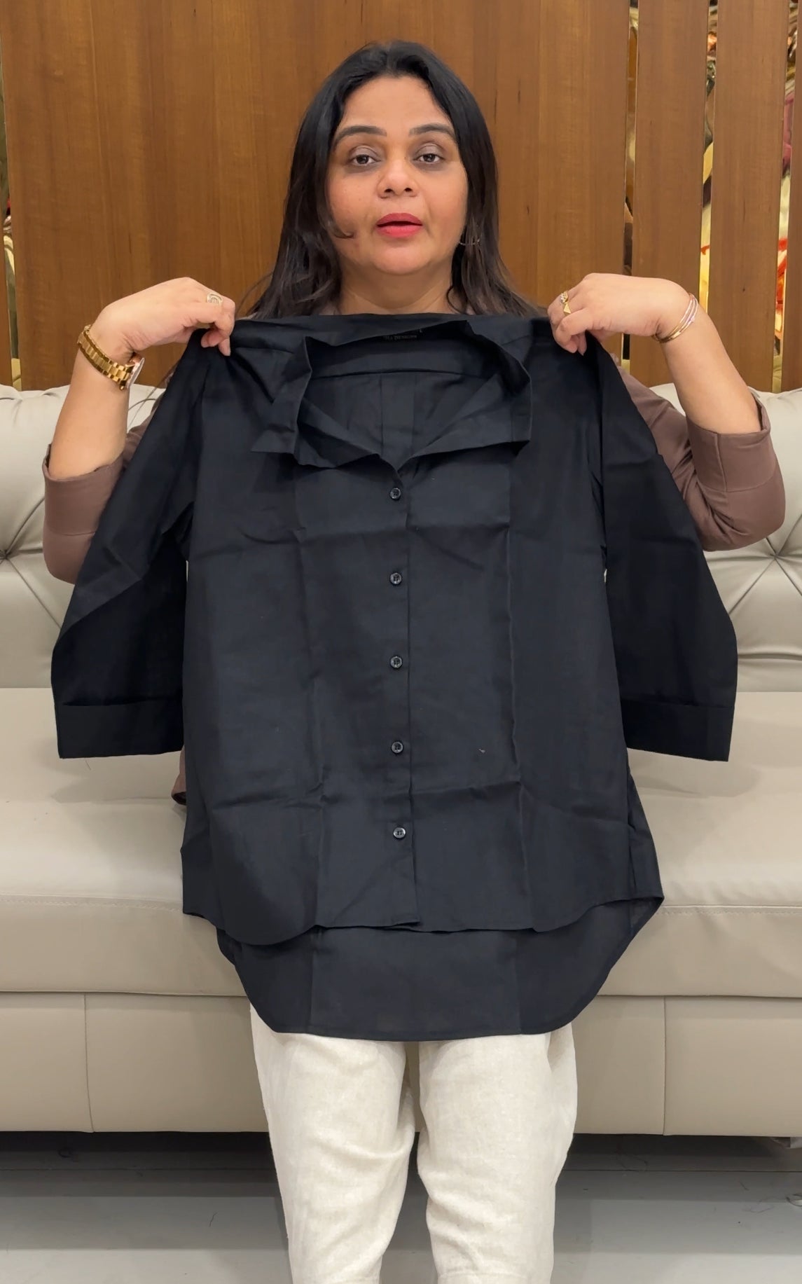 IHA'S IN-HOUSE LINEN SHORT SHIRT - IHA 28369