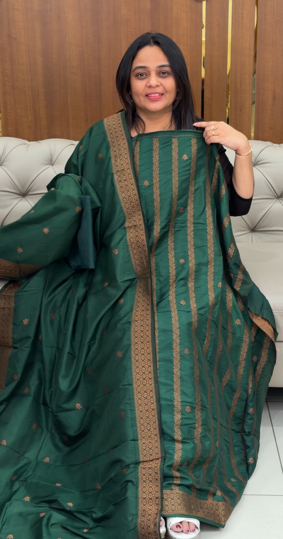 SEMI BANARASI UNSTITCHED SALWAR SUITS - IHA 29336