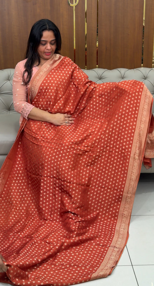 SEMI BANARASI SAREES - IHA 29052