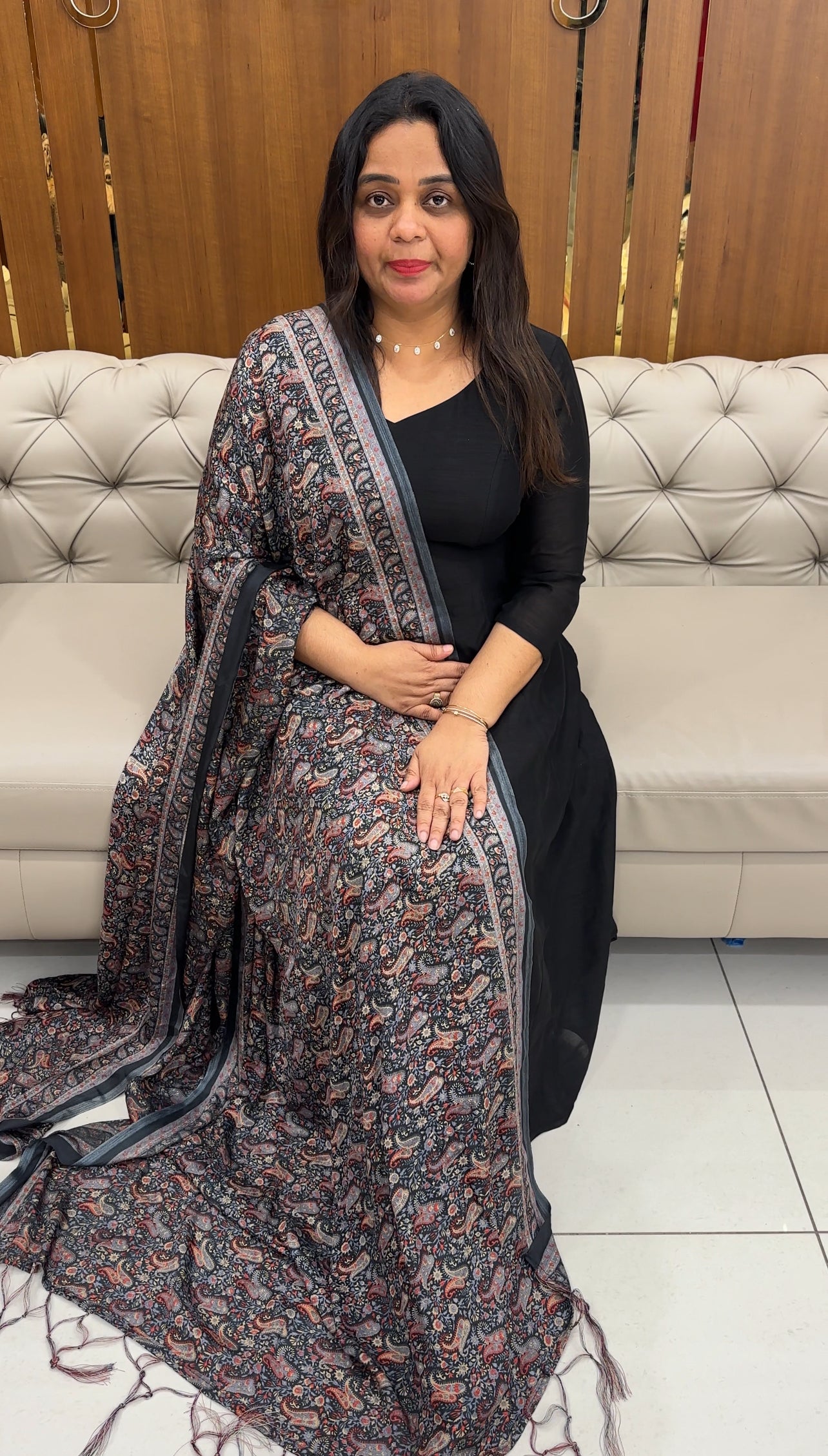 IHA'S IN-HOUSE SLITTED TOP, BOTTOM AND DUPATTA - IHA 28315