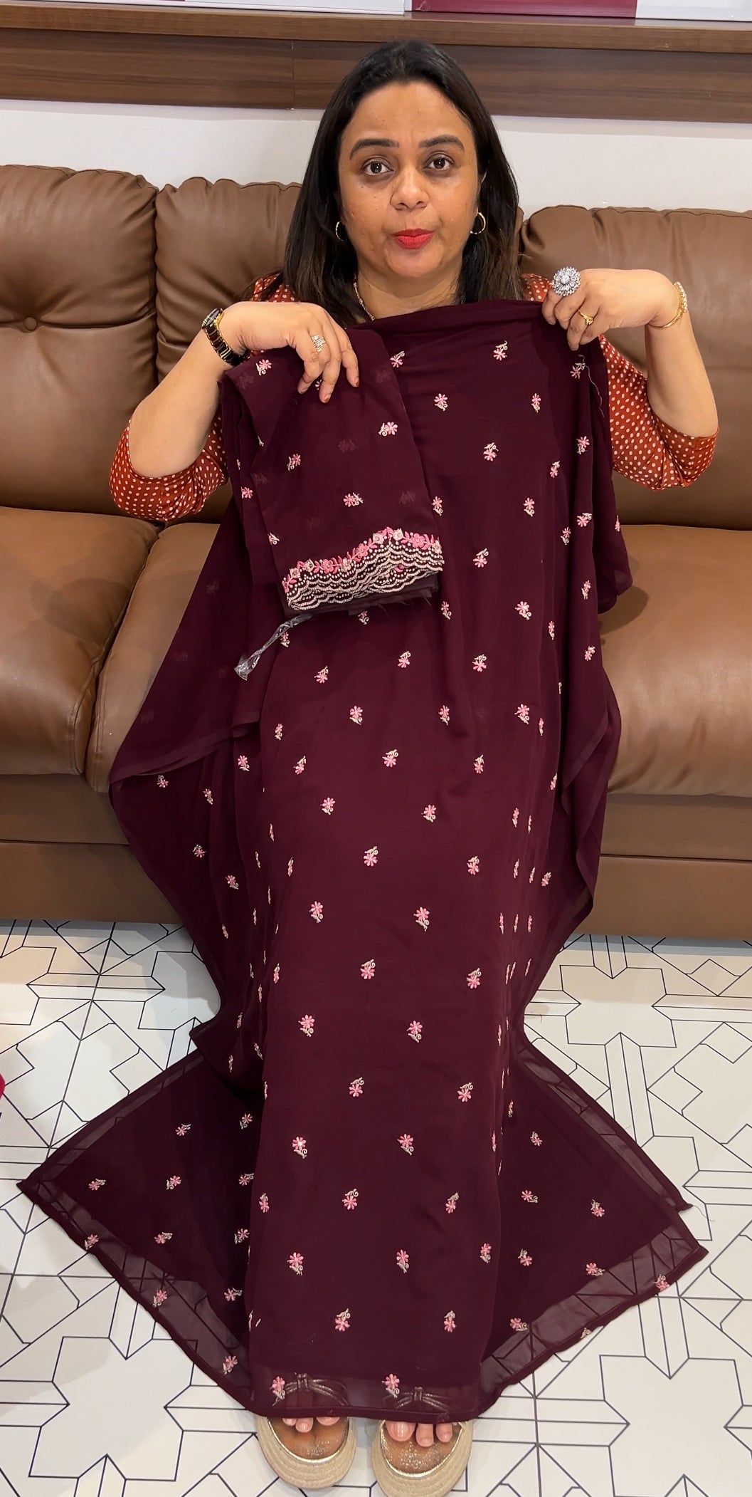 FAUX GEORGETTE UNSTITCHED SALWAR SUITS - IHA 23668