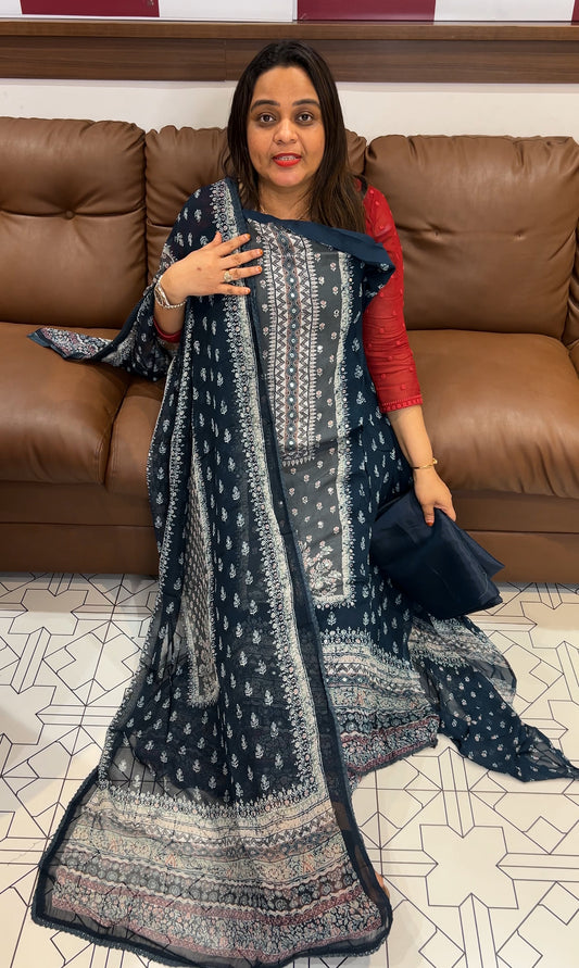 PRINTED GEORGETTE UNSTITCHED SALWAR SUITS - IHA 22729