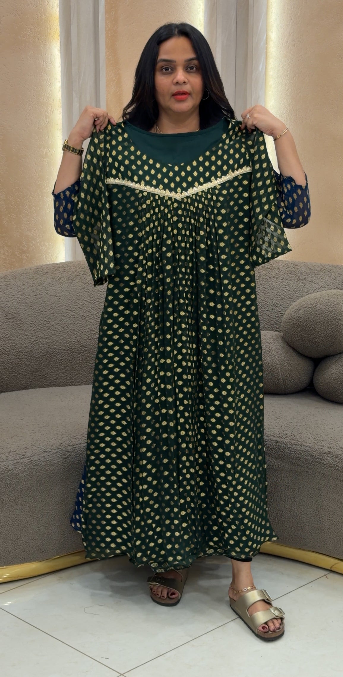 IHA'S IN-HOUSE GEORGETTE ALINE TOPS - IHA 30655