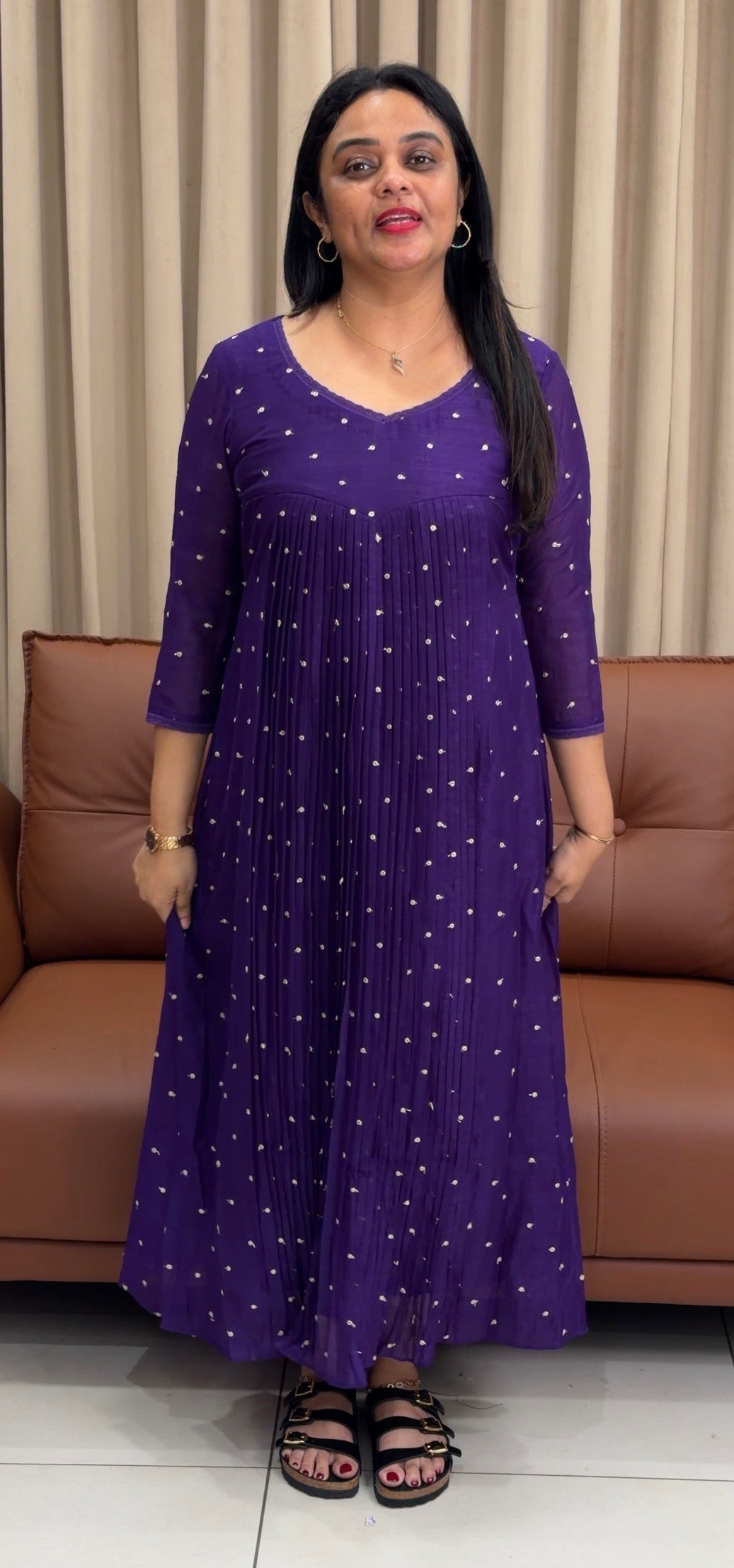 IHA'S IN-HOUSE SEMI RAW SILK ALINE TOPS - IHA 33891