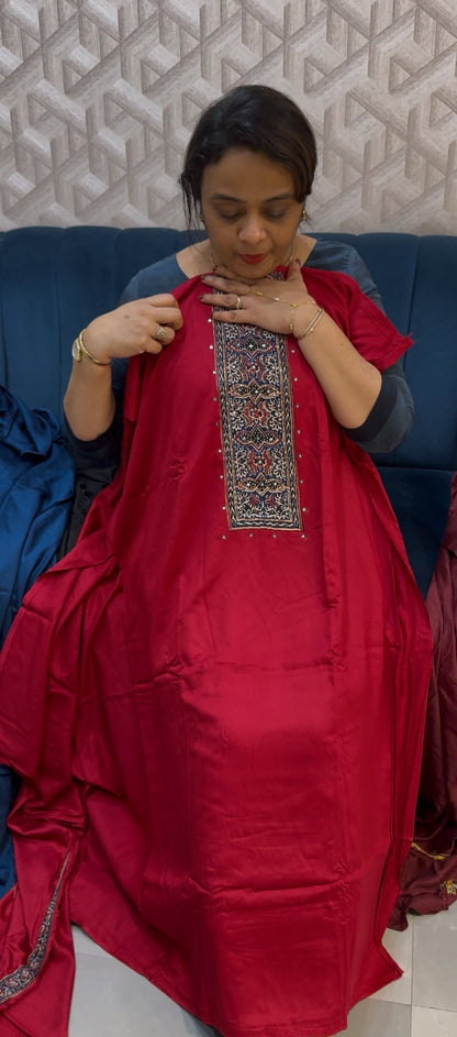 COTTON LINEN KURTA MATERIALS - IHA 28864