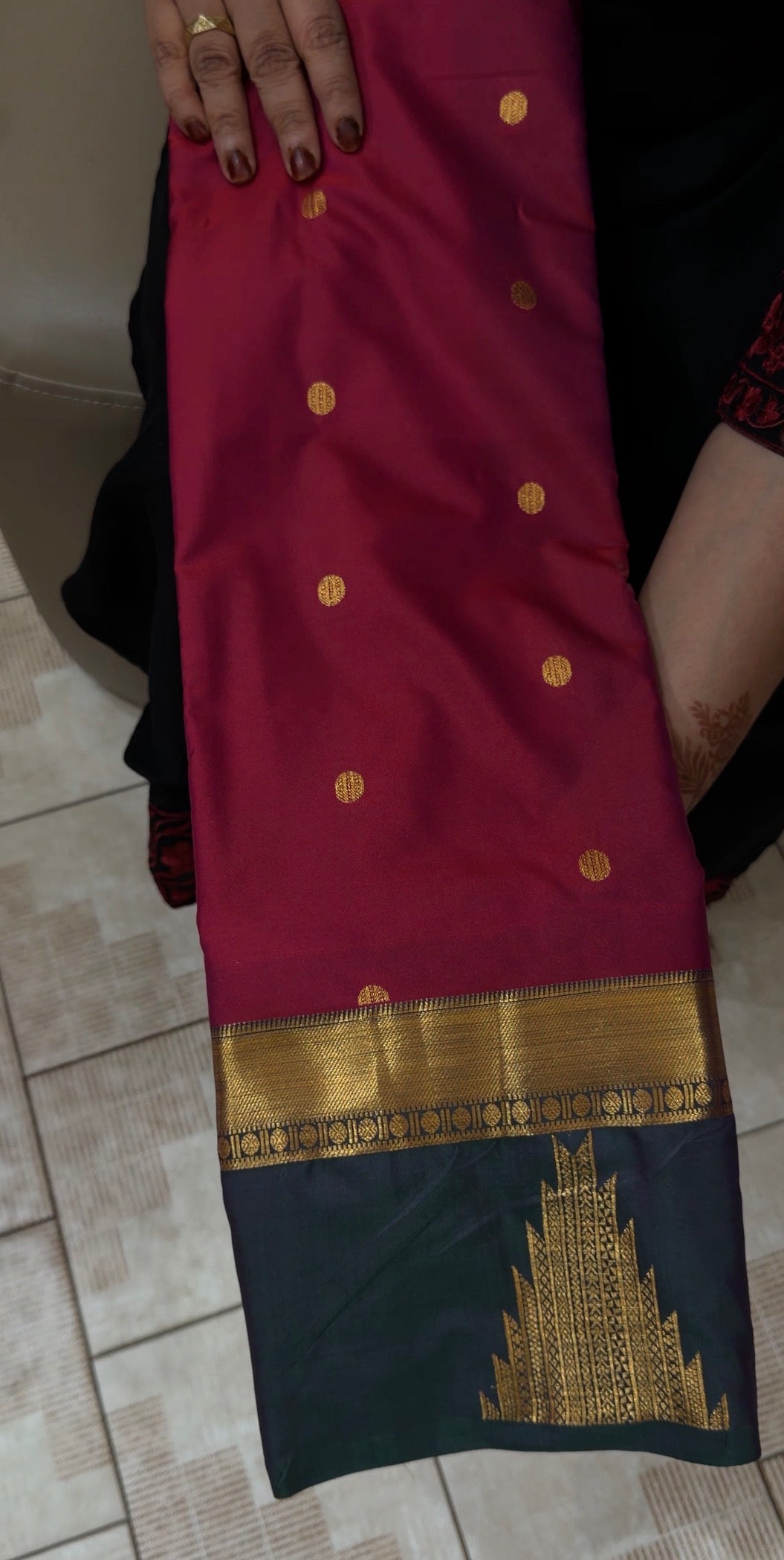 SEMI KANCHIPURAM SILK SAREES - IHA 31387