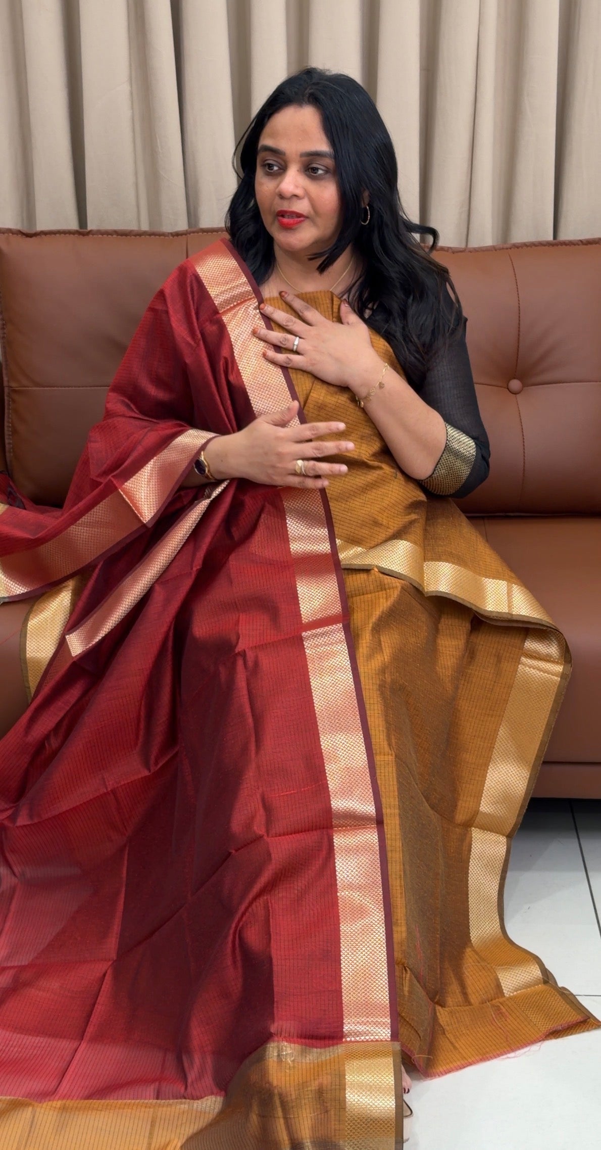 MUL CHANDERI UNSTITCHED SALWAR SUITS - IHA 33338