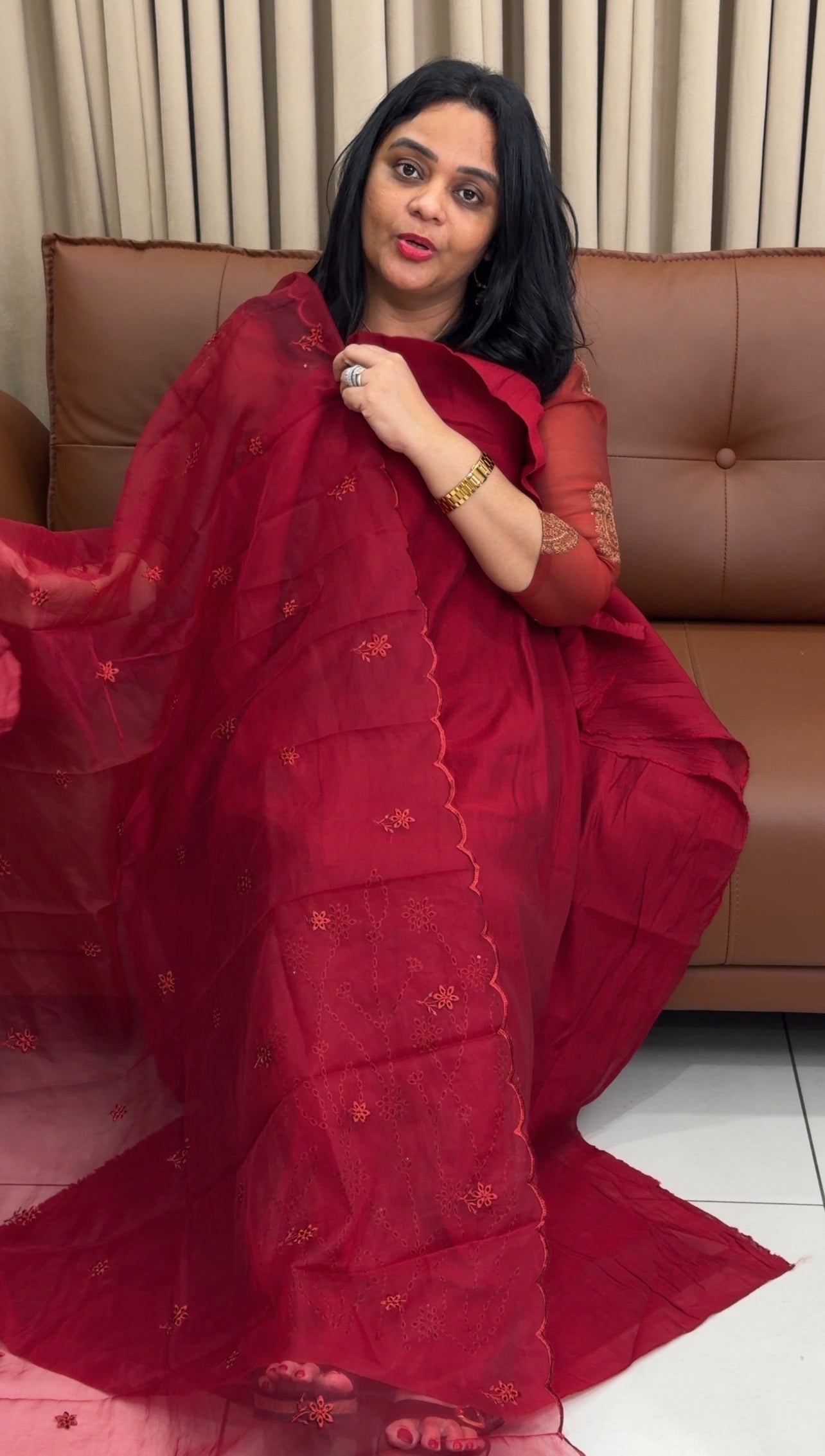 MALAI CHANDERI UNSTITCHED SALWAR SUITS - IHA 34547