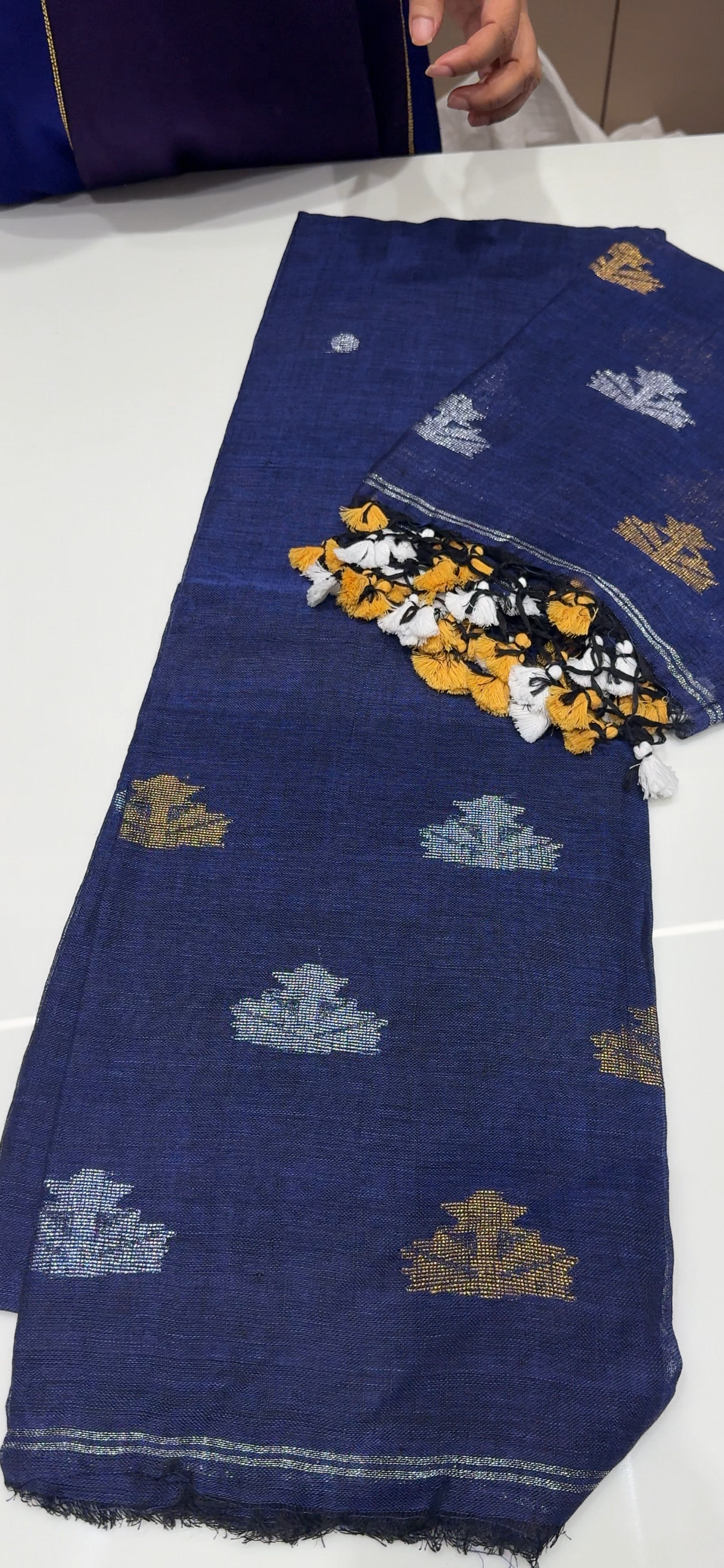 LINEN JAMDANI UNSTITCHED SALWAR -  IHA 35446