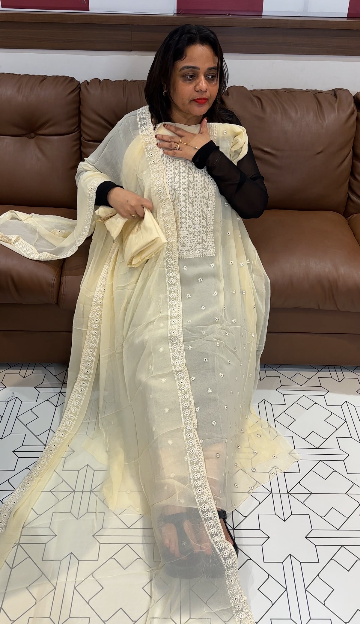 VISCOSE GEORGETTE UNSTITCHED SALWAR SUITS - IHA 24739