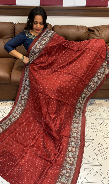 SEMI LINEN SAREES - IHA 18253