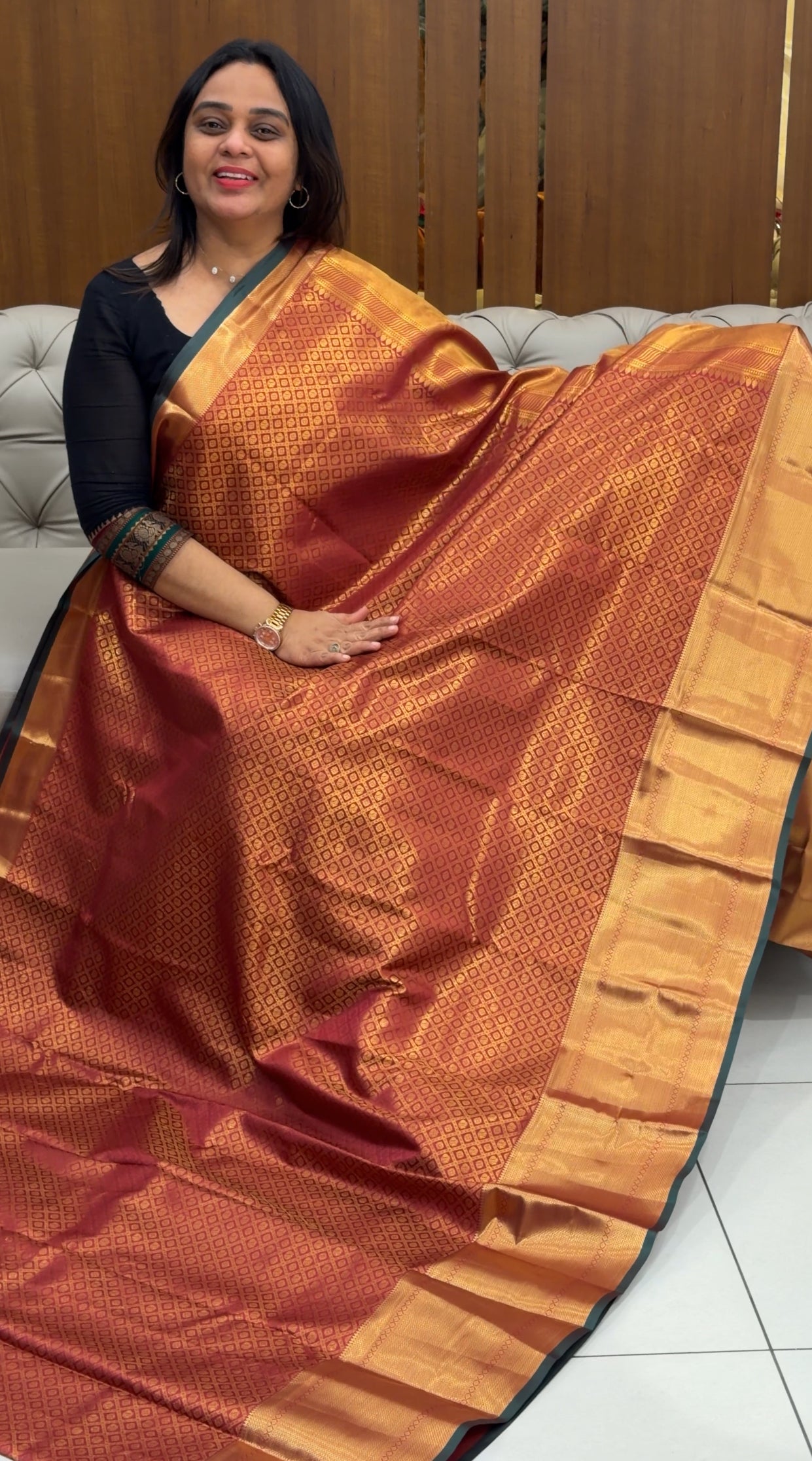 DESIGNER BROCADE SAREES - IHA 28698