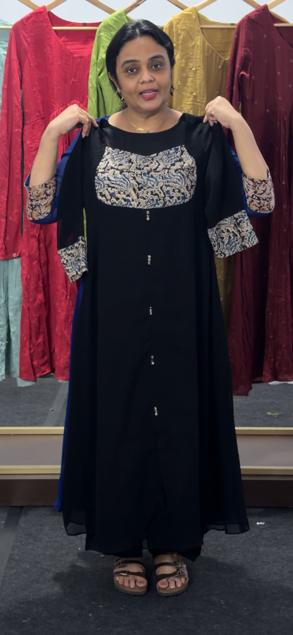 IHA'S IN-HOUSE FAUX GEORGETTE ALINE TOPS - IHA 36052