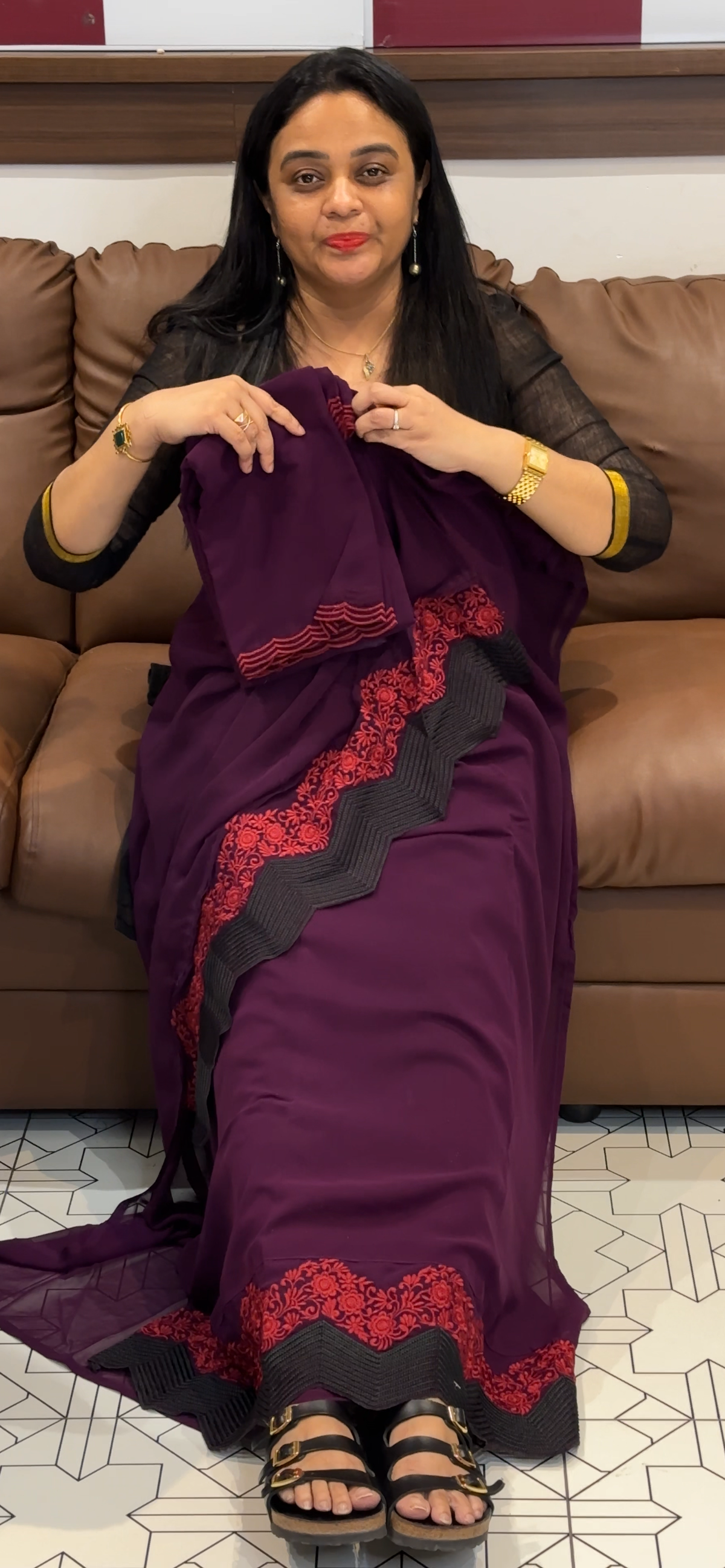 FAUX GEORGETTE UNSTITCHED SALWAR SUITS - IHA 35462