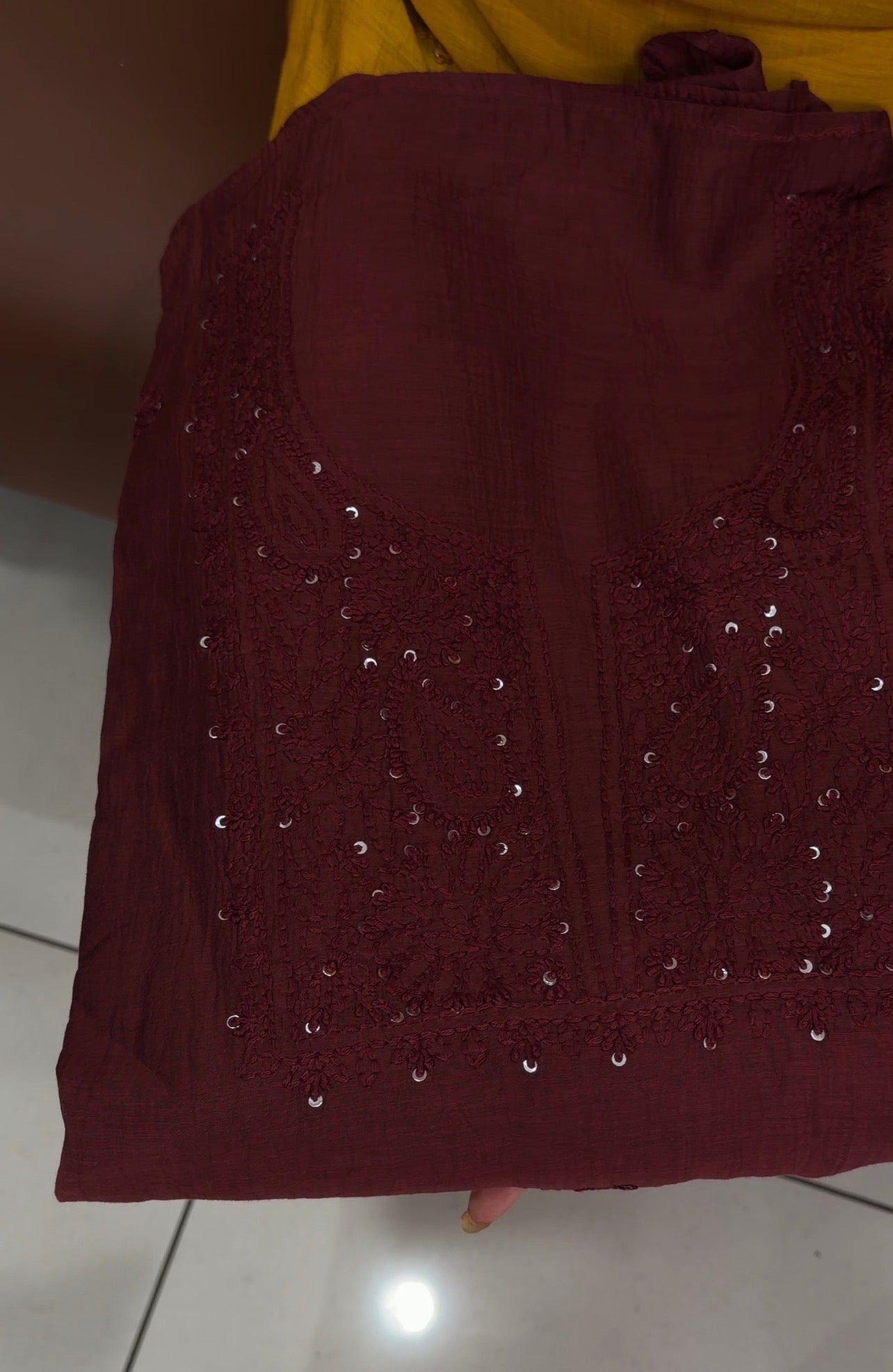 LUCKNOWI CHIKANKARI UNSTITCHED SALWAR SUITS - IHA 34724