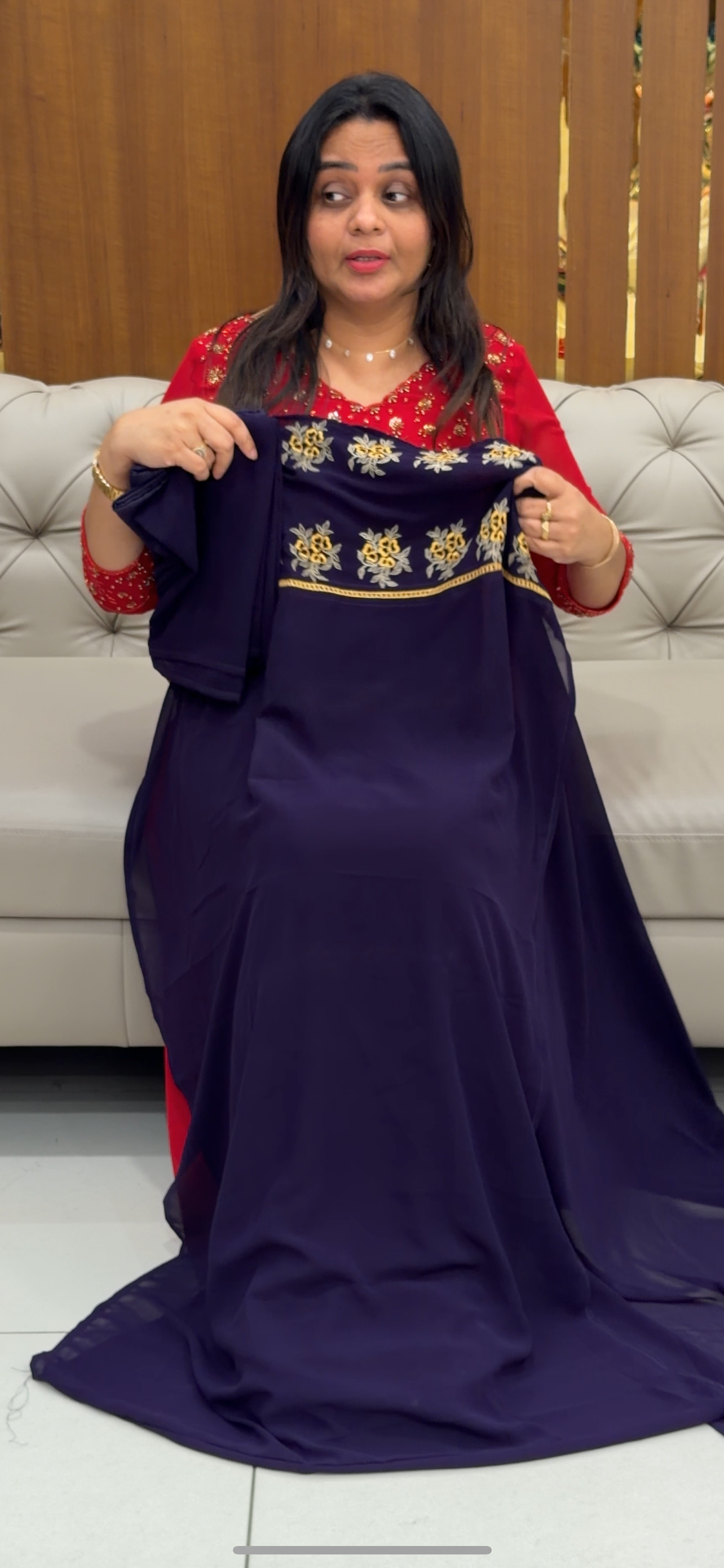 FAUX GEORGETTE UNSTITCHED SALWAR SUITS - IHA 28762