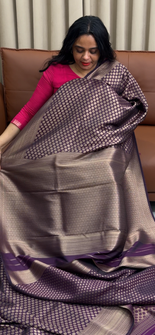 SEMI BANARASI SAREES - IHA 35337
