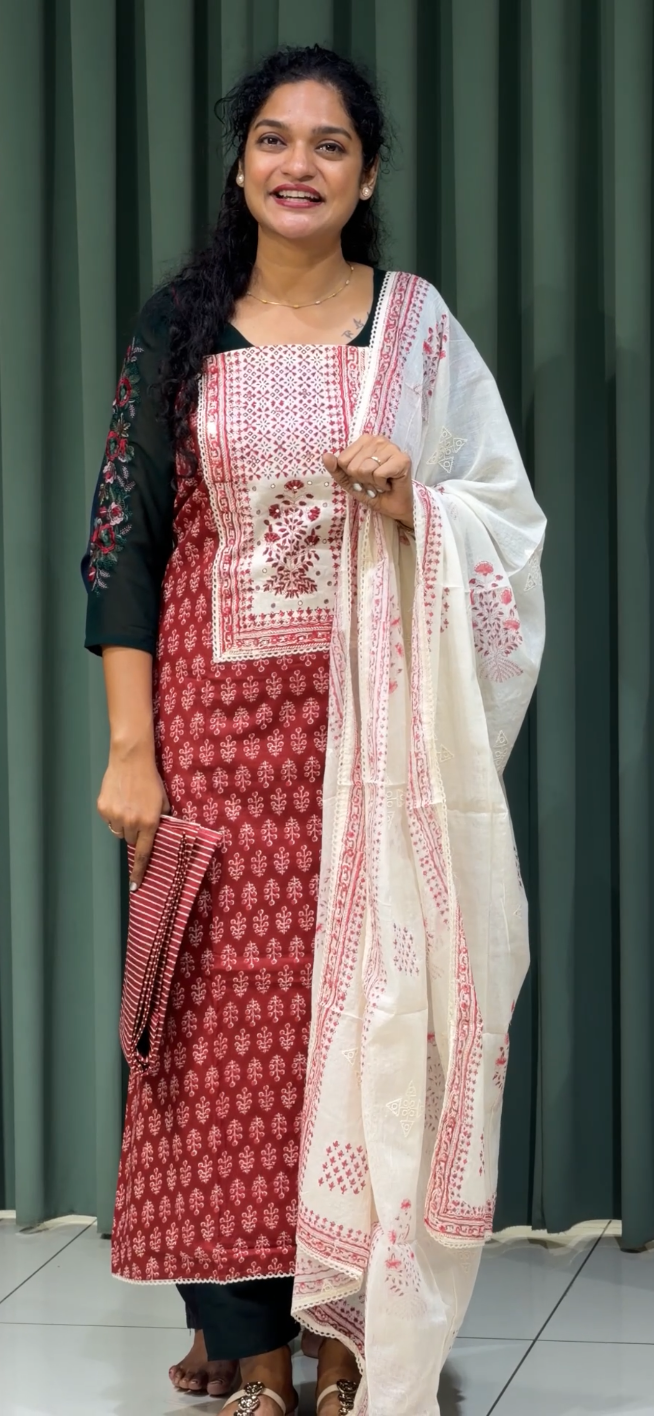 COTTON UNSTITCHED SALWAR SUITS - IHA 33184