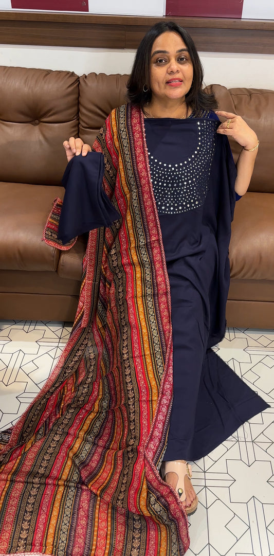 COTTON RAYON UNSTITCHED SALWAR SUITS - IHA 28278