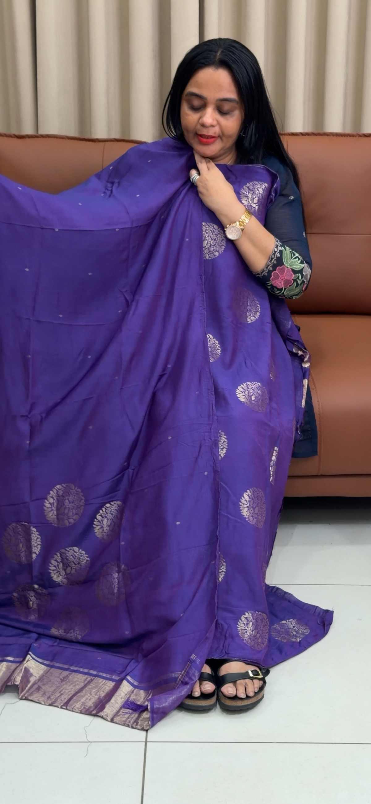 SEMI BANARASI UNSTITCHED SALWAR SUITS - IHA 35255