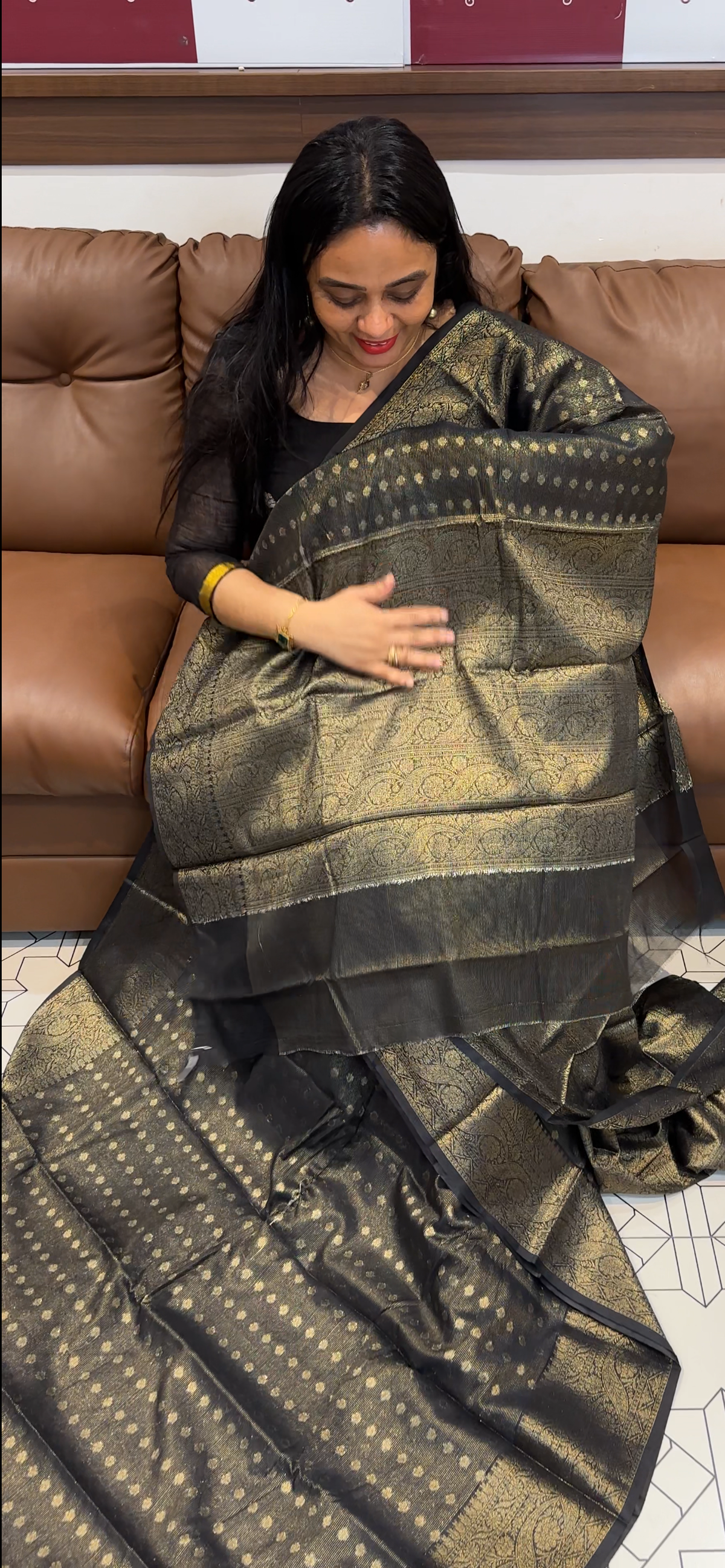 SEMI BANARASI SAREES - IHA 35461