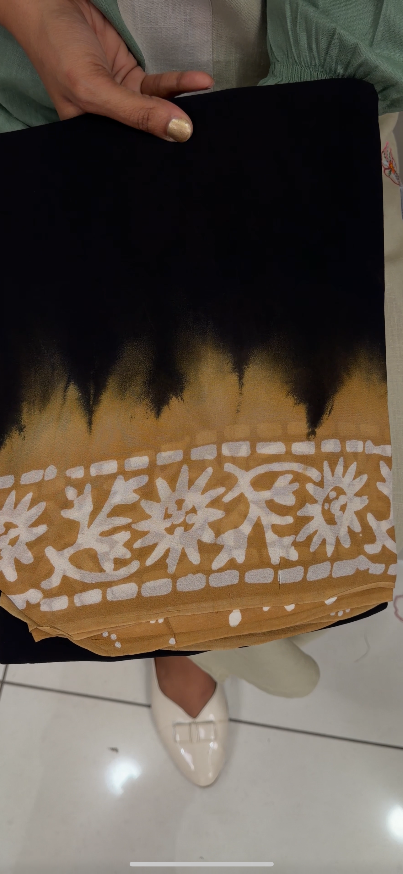 BATIK PRINTED GEORETTE SAREES - IHA 29626