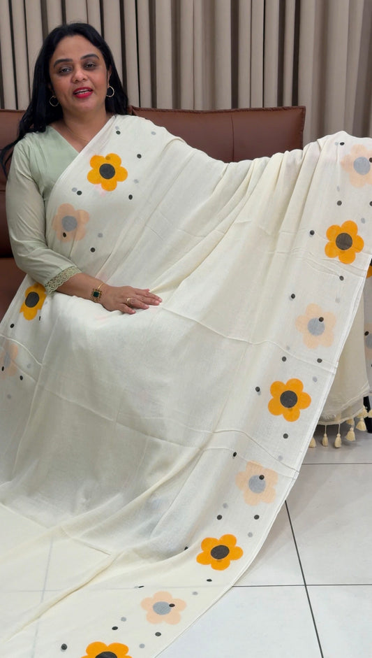 MUL MUL COTTON SAREES - IHA 34447
