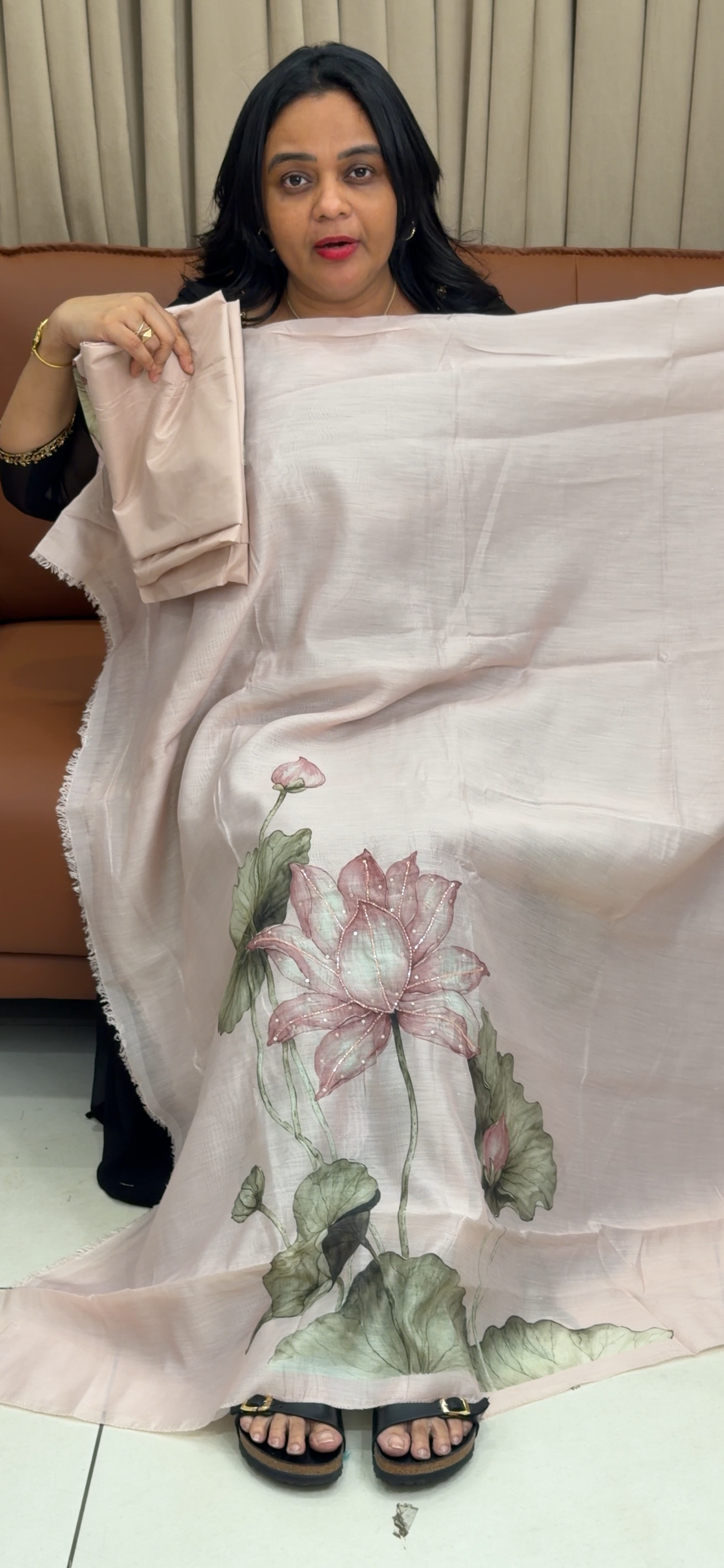 MUL CHANDERI UNSTITCHED SALWAR SUITS - IHA 35037