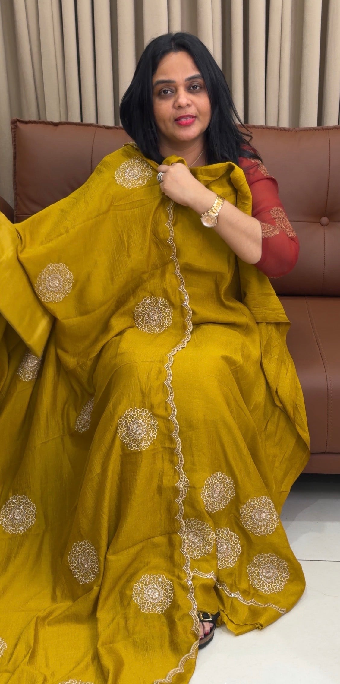 SEMI RAW SILK UNSTITCHED SALWAR SUITS - IHA 34554