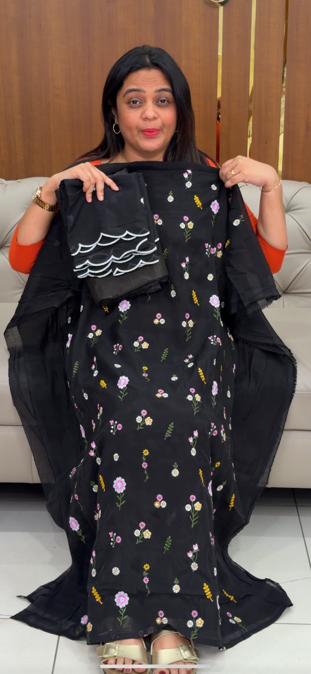 MALAI CHANDERI UNSTITCHED SALWAR SUITS - IHA 29966