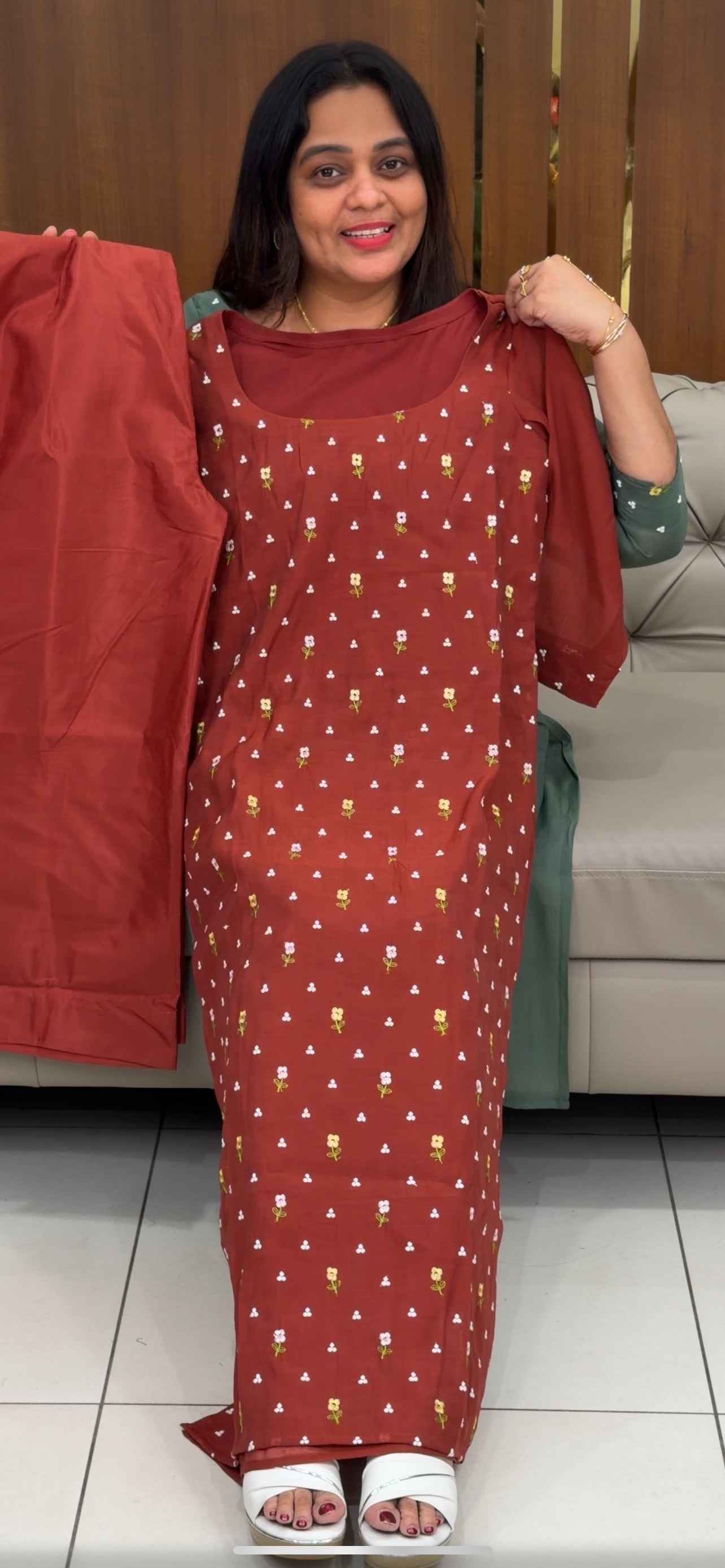 IHA'S IN-HOUSE MUL CHANDERI TOP AND BOTTOM - IHA 31828