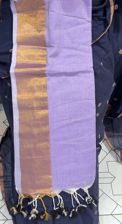 HANDLOOM  KHADDY COTTON SAREE - IHA 16638