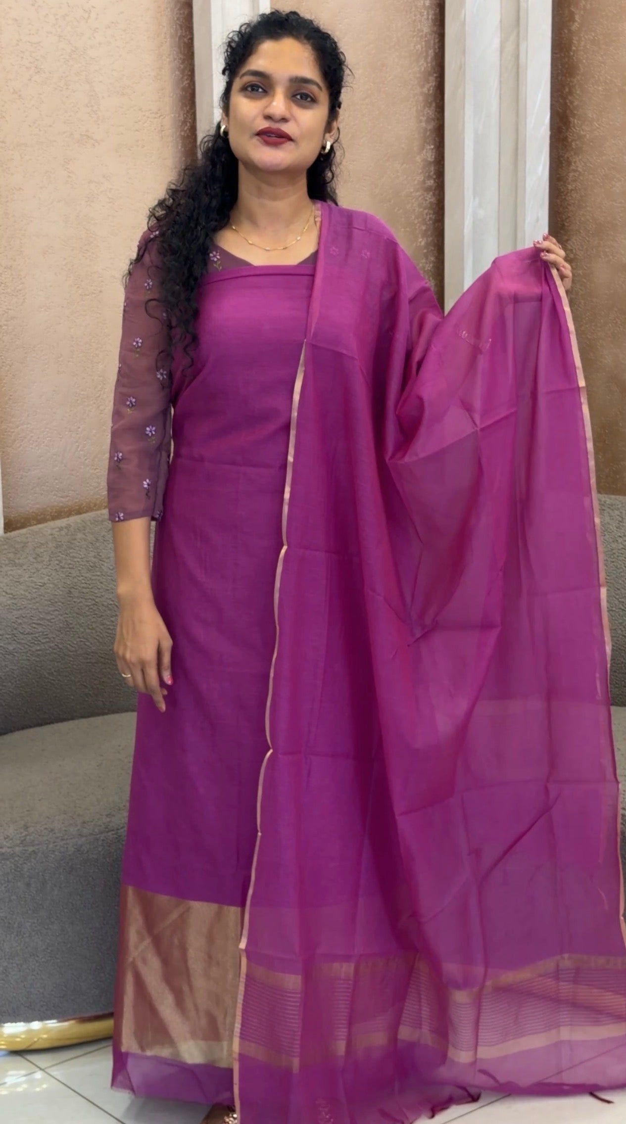MUL CHANDERI UNSTITCHED SALWAR SUITS - IHA 33292