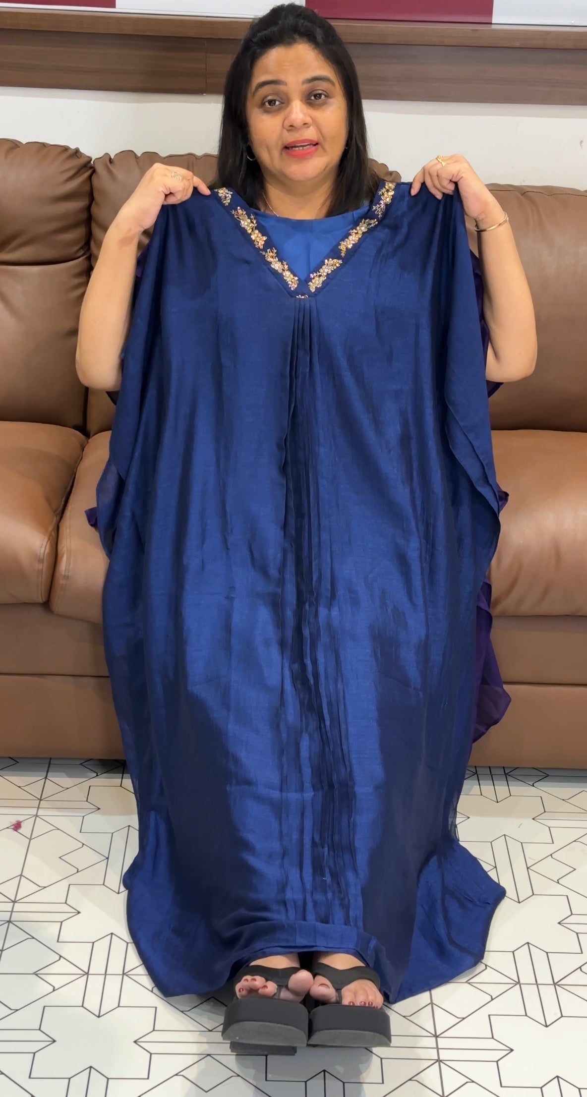 IHA'S IN-HOUSE SEMI RAW SILK ALINE  TOPS - IHA 29420