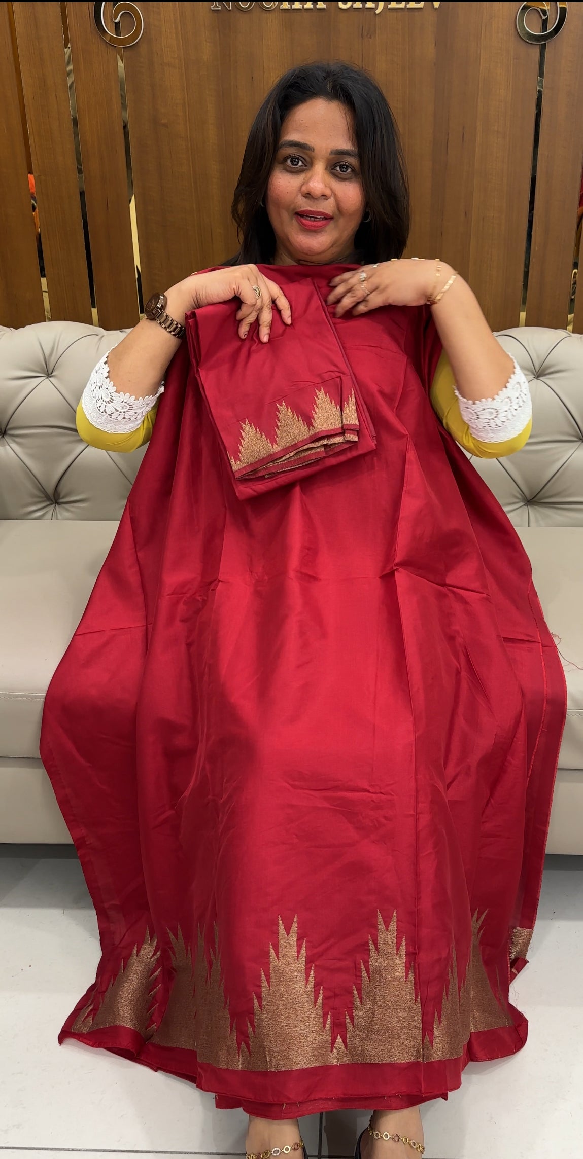 SEMI BANARASI UNSTITCHED SALWAR SUITS - IHA 25891