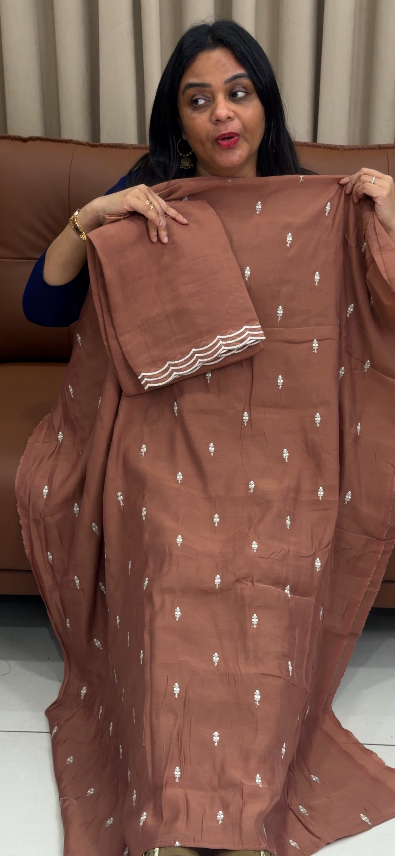 MUL CHANDERI UNSTITCHED SALWAR SUITS - IHA 33654