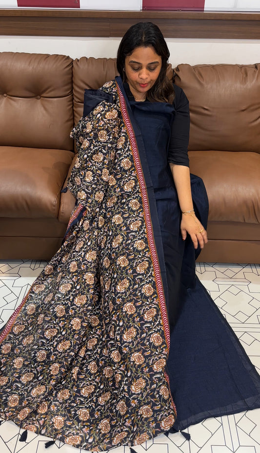 SEMI RAW SILK UNSTITCHED SALWAR SUITS - IHA 24763