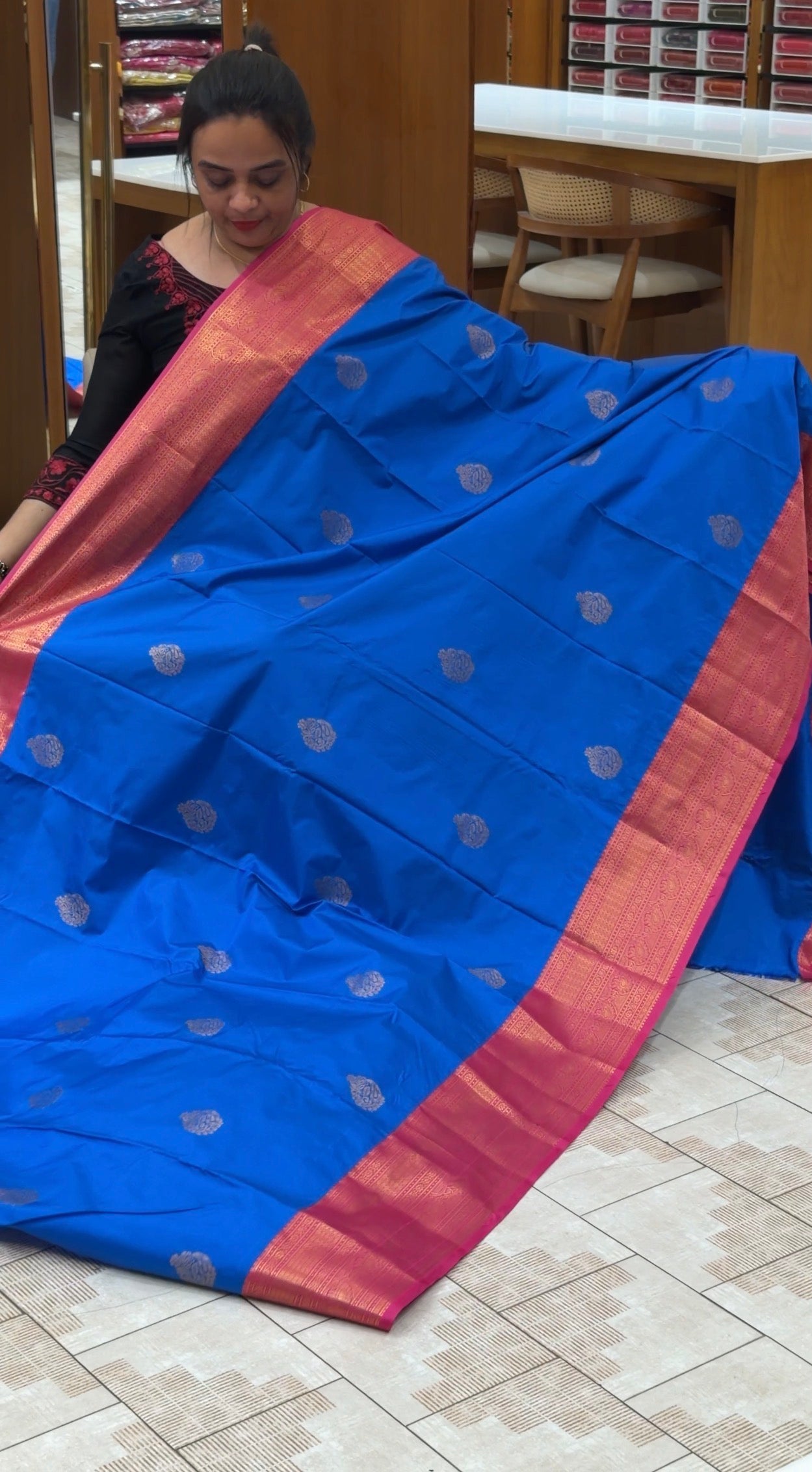 SEMI KANCHIPURAM SILK SAREES - IHA 31387
