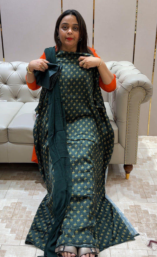 PRINTED MODAL UNSTITCHED SALWAR SUITS - IHA 22338