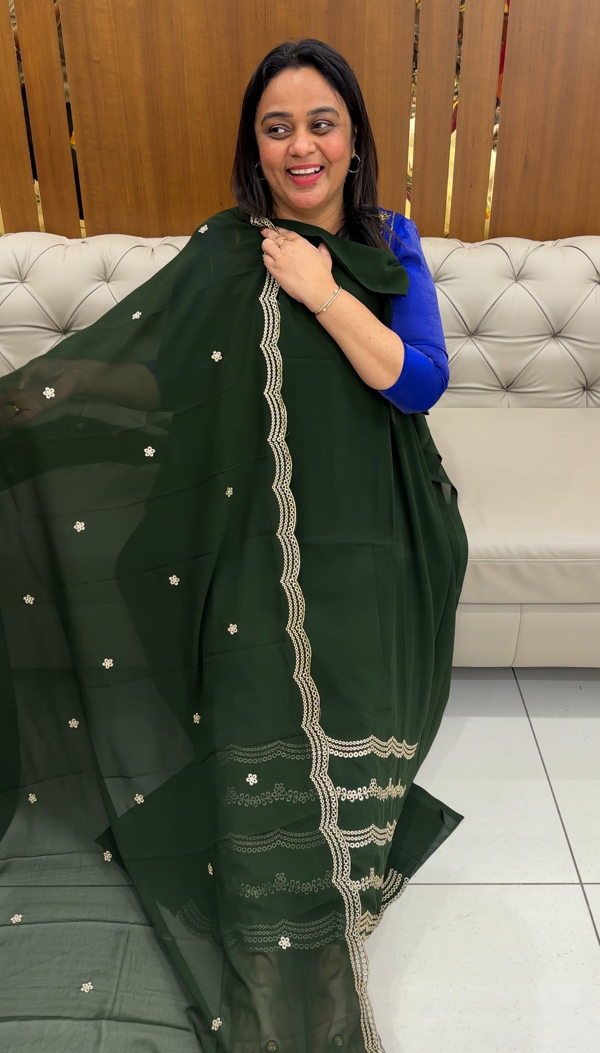 FAUX GEORGETTE UNSTITCHED SALWAR SUITS -IHA 27102