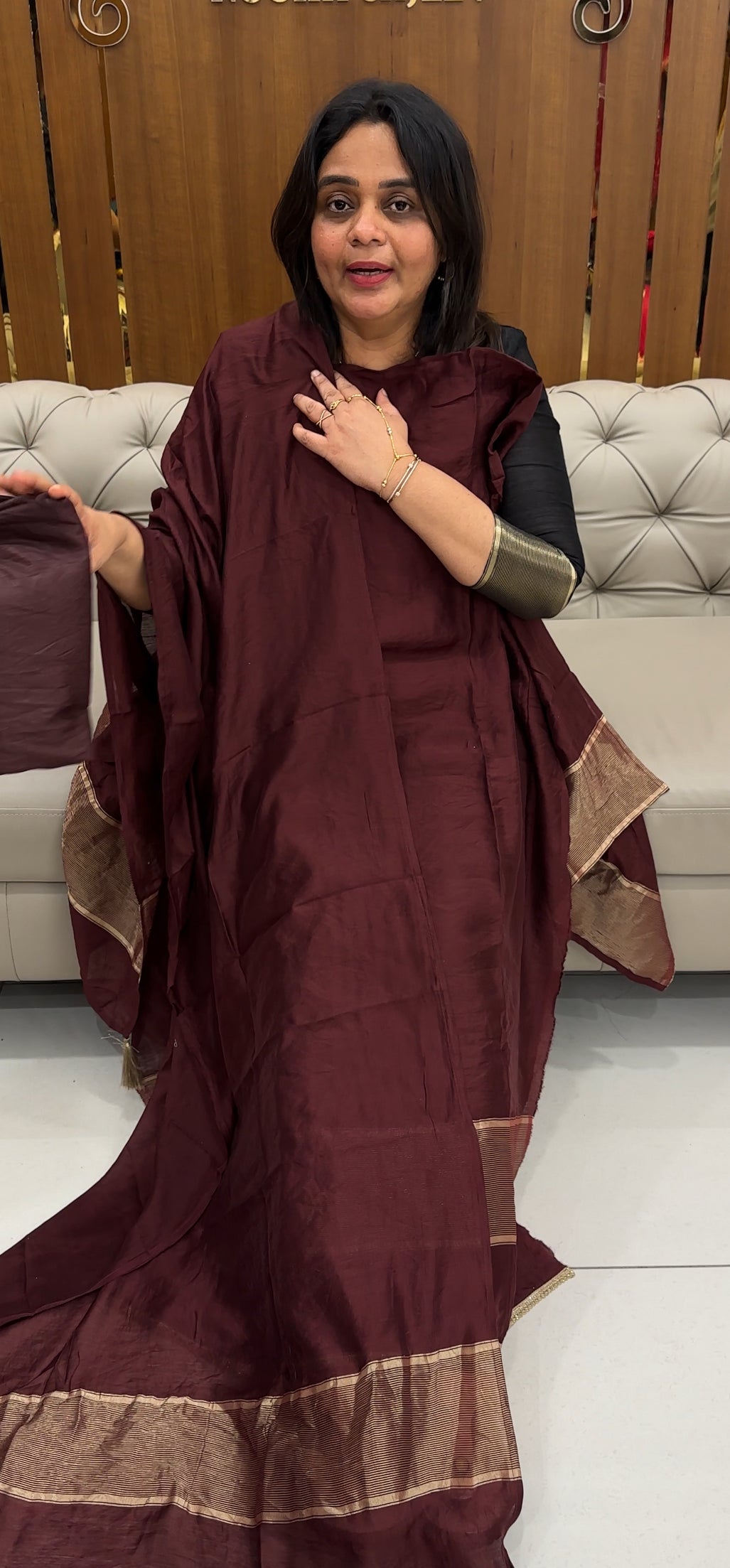 FORWARD MALAI CHANDFERI TOP,BOTTOM AND DUPATTA - IHA 26710