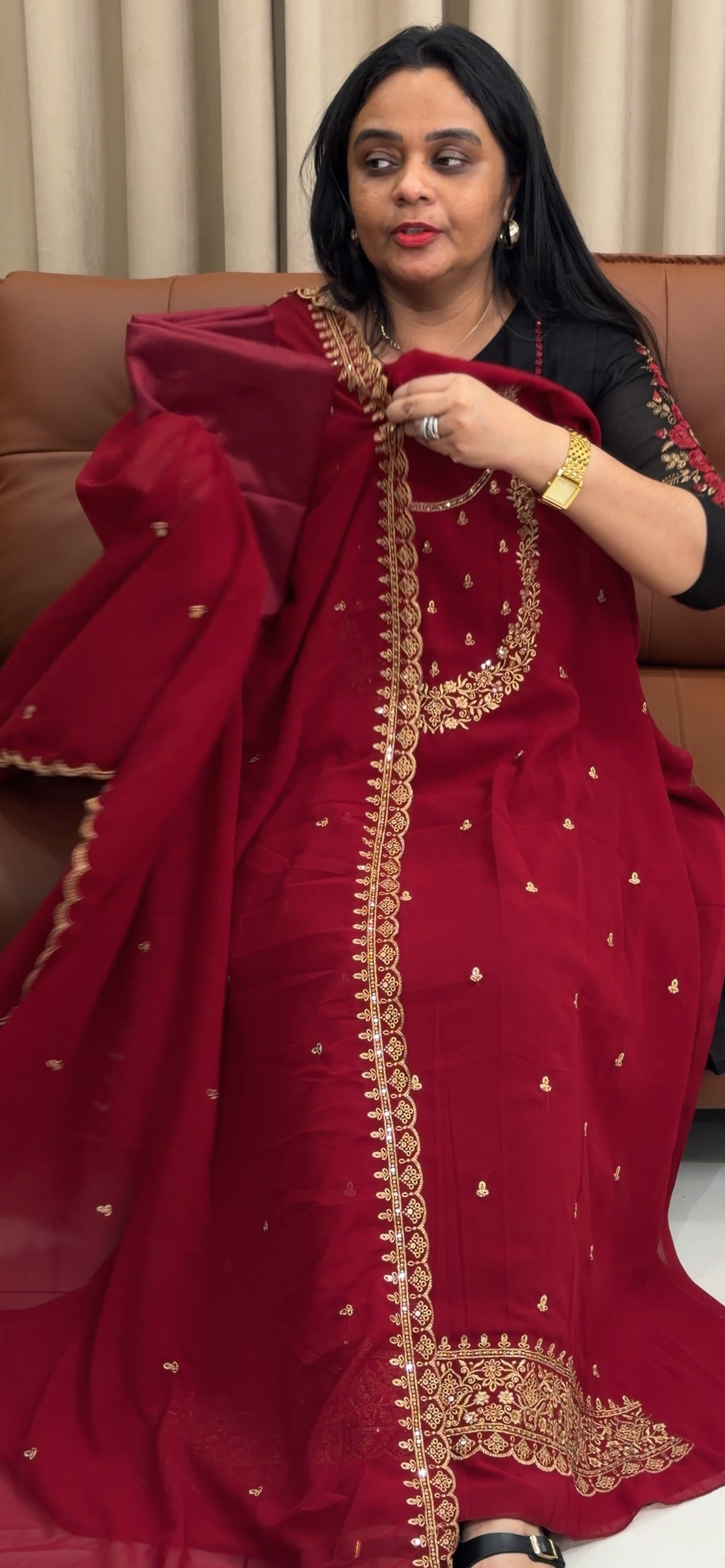 FAUX GEORGETTE UNSTITCHED SALWAR SUITS - IHA 35351