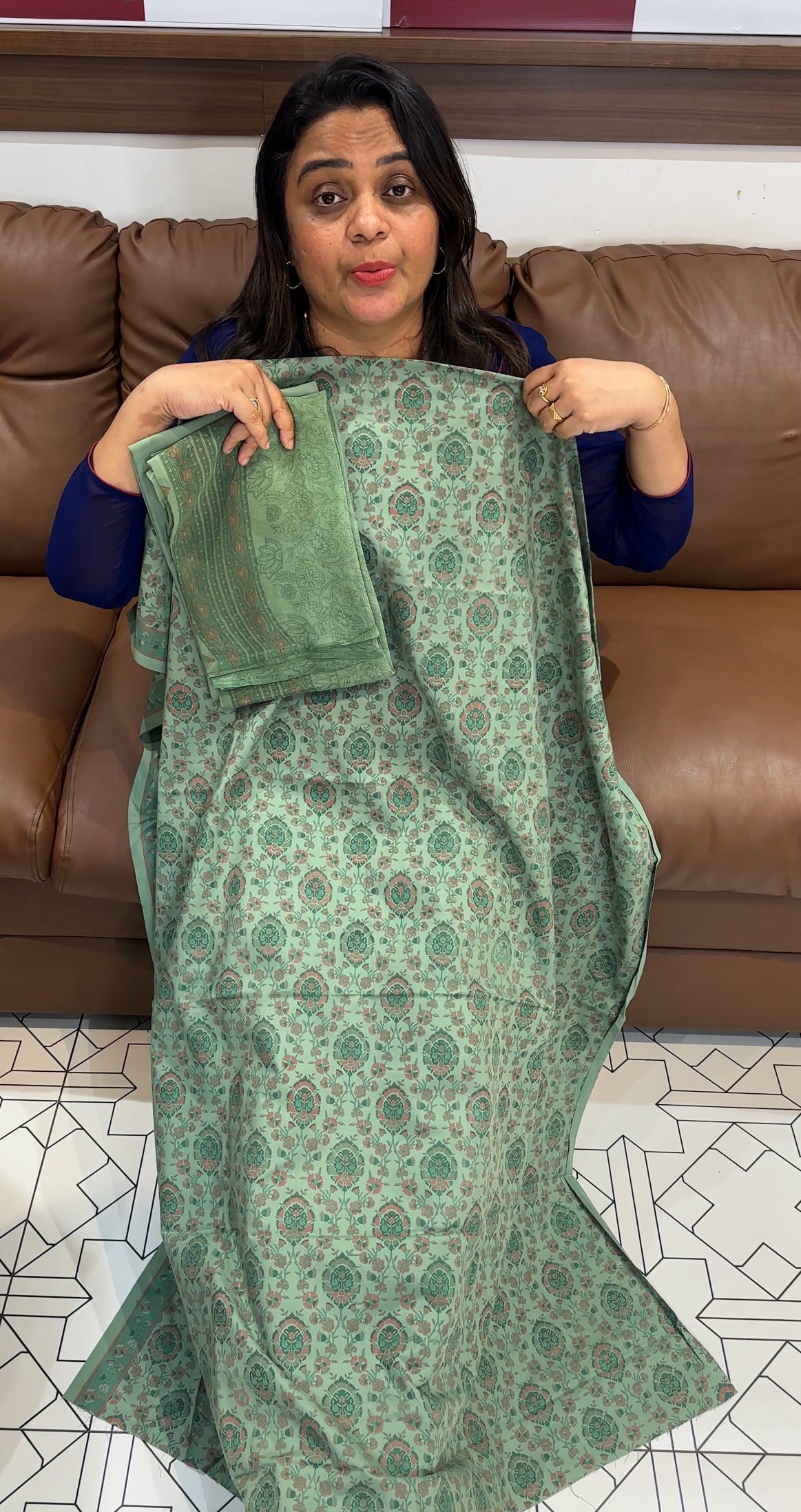 AJRAKH PRINTRD UNSTITCHED SAWAR SUITS - IHA 27919