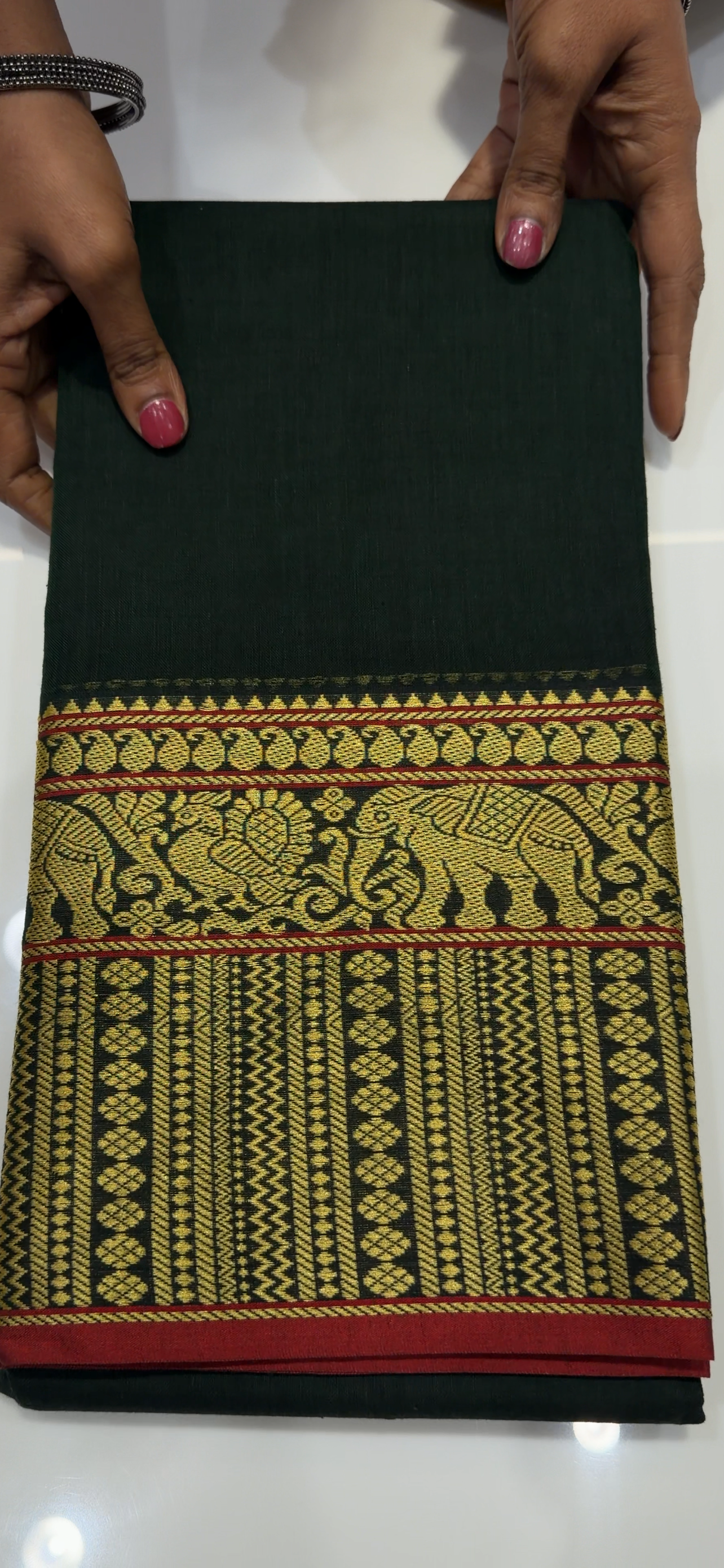 COTTON HANDLOOM SAREES - IHA 33300